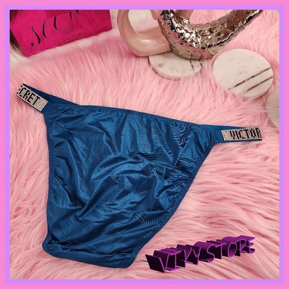 NWT 👗💖 Glamorous Victoria's Secret Very Sexy Saphire Lace Bikini - Size Large - Picture 3 of 5